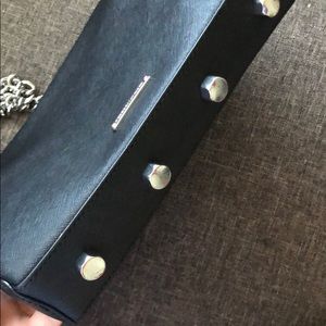 Rebecca Minkoff black and silver crossbody bag